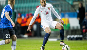 Tallinn, Estland 20160324. Haitam Aleesami i aksjon under privatlandskampen i fotball mellom Estland og Norge pÂ A. Le Coq Arena i Tallin torsdag kveld. Foto: Vegard Wivestad Gr¯tt / NTB scanpix