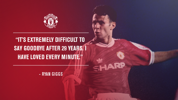 Giggs' avskjedsord. Bildet er hentet fra Manchester Uniteds Facebook side