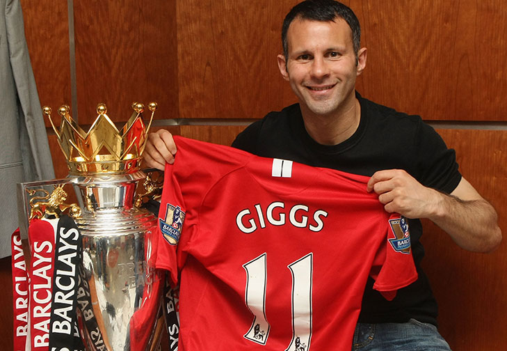 Ryan Giggs vant 13 Premier League trofeer i sin spillerkarriere med Manchester United.