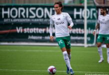 Markus Solbakken flytter på seg Markus Solbakken i aksjon for HamKam, aktuell for Malmö FF.