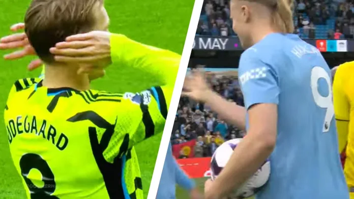 Martin Ødegaard gikk seirende ut av duellen med Erling Haaland.